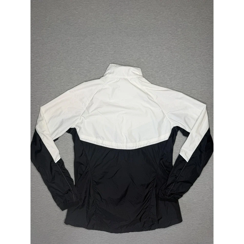 Nike Windrunner Women Black White Full Zip Running Jacket 405222-011 Medium - Picture 6 of 8